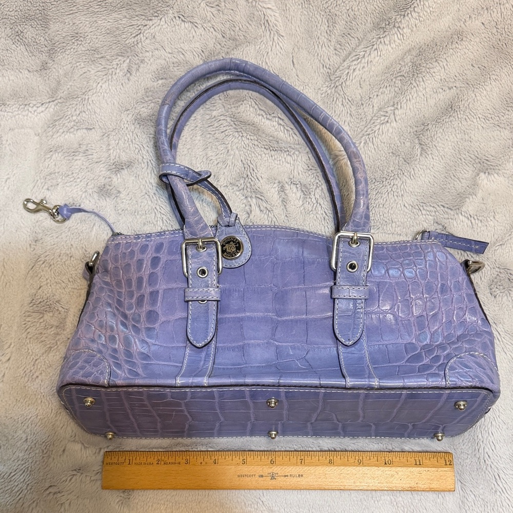 Dooney & Bourke Lavender Crocodile-Embossed Shoulder Bag